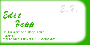 edit hepp business card